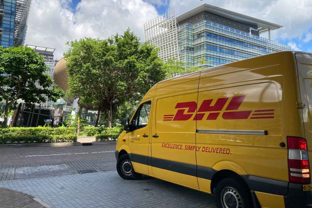 A DHL Delivery Van
